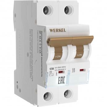 Автоматический выключатель WERKEL W902P326 2P 32 A C 6 кА