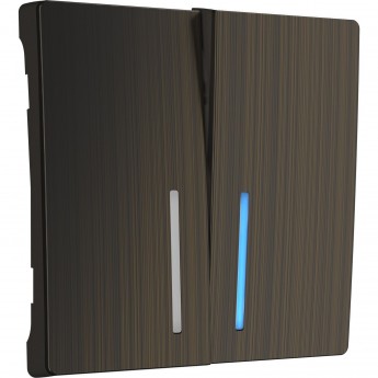 Набор клавиш WERKEL W1129112 для выключателя двухклавишного с подсветкой, бронзовый