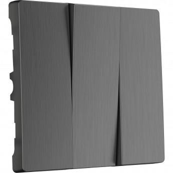 Набор клавиш WERKEL W1139004 для выключателя трехклавишного, графит рифленый Набор клавиш WERKEL W1139004 для выключателя трехклавишного, графит рифленый