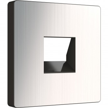 Накладка WERKEL W1191202 для розетки Ethernet RJ-45 и телефонной розетки RJ-11 (глянцевый никель)