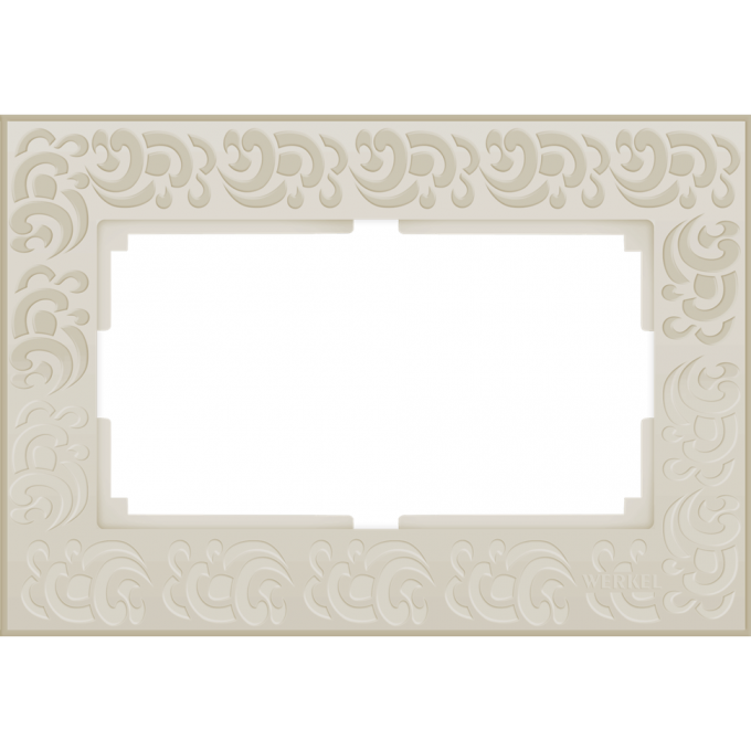 Рамка для двойной розетки WERKEL FLOCK WL05-Frame-01-DBL-ivory (слоновая кость) a033484