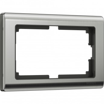 Рамка из металла для двойной розетки WERKEL METALLIC W0081602 глянцевый никель