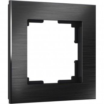 Рамка из металла на 1 пост WERKEL АLUMINIUM W0011708 черный алюминий