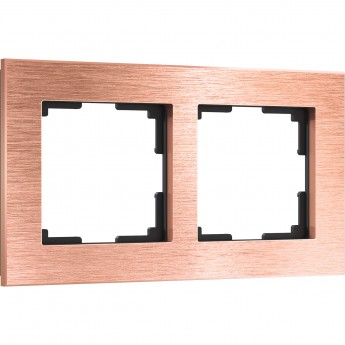 Рамка из металла на 2 поста WERKEL АLUMINIUM W0021712 бронза Рамка из металла на 2 поста WERKEL АLUMINIUM W0021712 бронза