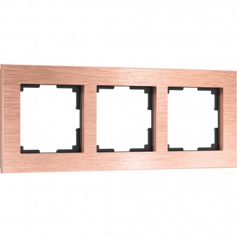 Рамка из металла на 3 поста WERKEL АLUMINIUM W0031712 бронза Рамка из металла на 3 поста WERKEL АLUMINIUM W0031712 бронза