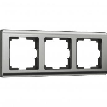 Рамка из металла на 3 поста WERKEL METALLIC W0031602 глянцевый никель