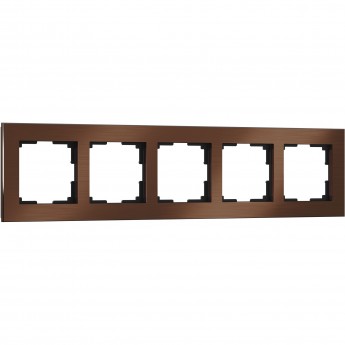 Рамка из металла на 5 постов WERKEL АLUMINIUM WL11-Frame-05 коричневый алюминий