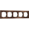 Рамка из металла на 5 постов WERKEL АLUMINIUM WL11-Frame-05 коричневый алюминий a033743