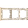 Рамка из металла WERKEL ANTIK W0031523 на 3 поста, белое золото