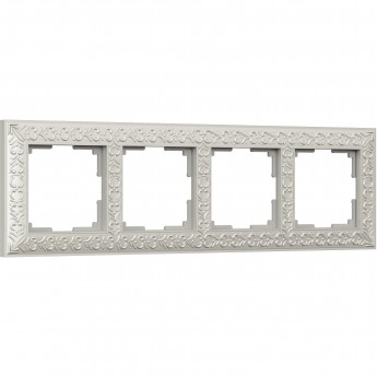 Рамка из металла WERKEL ANTIK WL07-Frame-04 на 4 поста, жемчужный