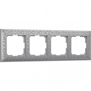 Рамка из металла WERKEL ANTIK WL07-Frame-04 на 4 поста, матовый хром