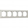 Рамка из металла WERKEL ANTIK WL07-Frame-05 на 5 постов, жемчужный a031786