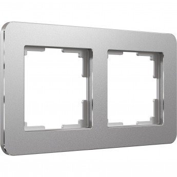 Рамка из металла WERKEL PLATINUM W0022606 на 2 поста, алюминий