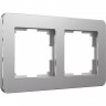 Рамка из металла WERKEL PLATINUM W0022606 на 2 поста, алюминий