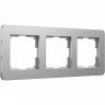 Рамка из металла WERKEL PLATINUM W0032606 на 3 поста, алюминий