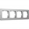 Рамка из металла WERKEL PLATINUM W0042606 на 4 поста, алюминий a059218
