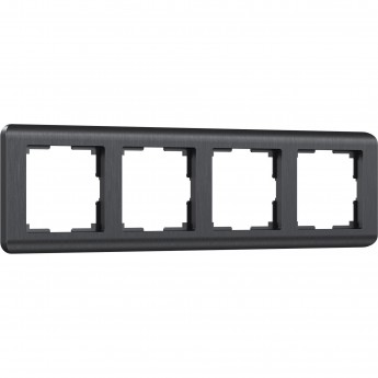 Рамка из пластика на 4 поста WERKEL STREAM W0042104 графит Рамка из пластика на 4 поста WERKEL STREAM W0042104 графит