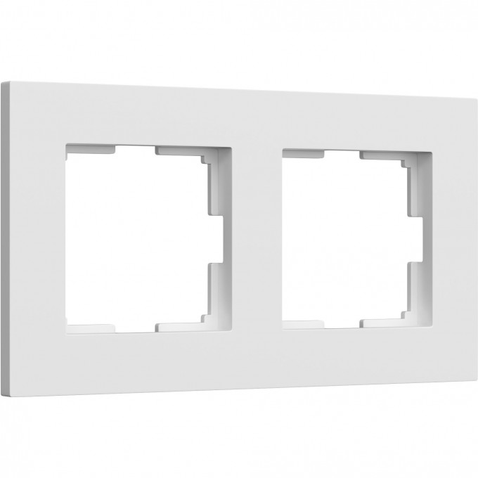 Рамка из поликарбоната WERKEL SLAB W0022961 на 2 поста, белый матовый a062795