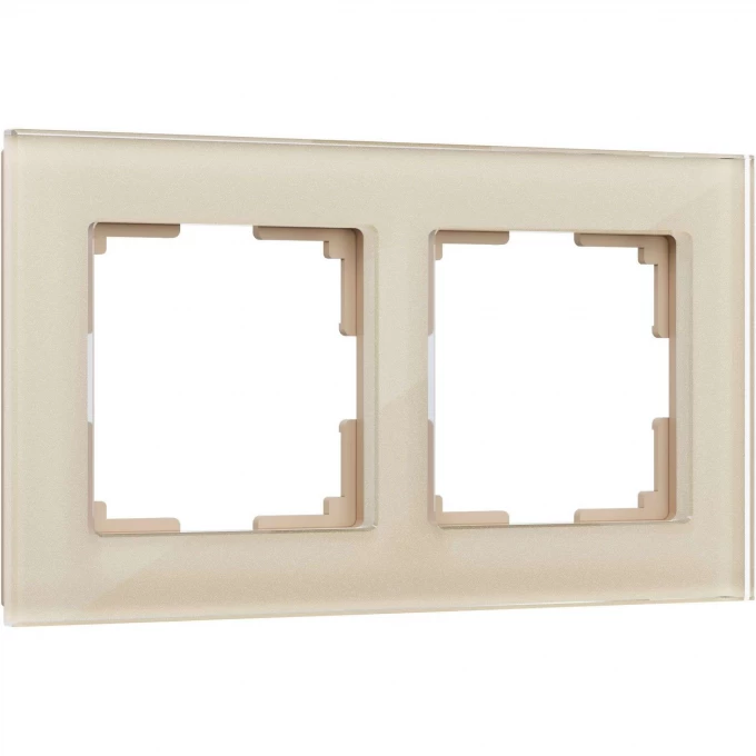 Рамка из стекла на 2 поста WERKEL FAVORIT W0021111 шампань a050796 Рамка из стекла на 2 поста WERKEL FAVORIT W0021111 шампань a050796