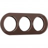 Рамка из стекла на 3 поста WERKEL FAVORIT RUNDA WL21-frame-03 коричневый a044900