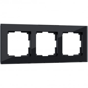 Рамка из стекла на 3 поста WERKEL FAVORIT W0031108 черный Рамка из стекла на 3 поста WERKEL FAVORIT W0031108 черный