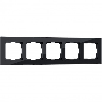 Рамка из стекла на 5 постов WERKEL FAVORIT W0051108 черный