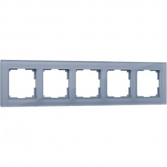 Рамка из стекла на 5 постов WERKEL FAVORIT W0051115 серый