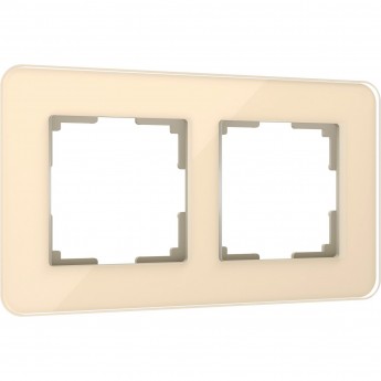Рамка из стекла WERKEL ELITE W0022443 на 2 поста, айвори Рамка из стекла WERKEL ELITE W0022443 на 2 поста, айвори