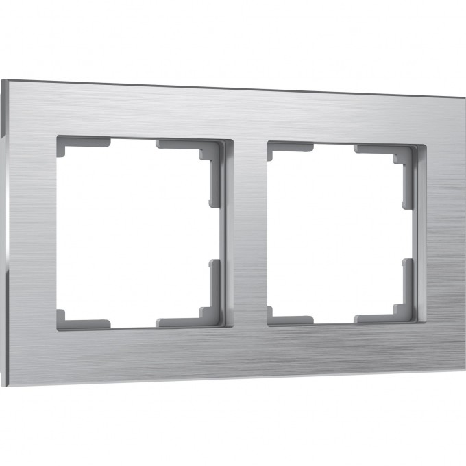 Рамка на 2 поста WERKEL ALUMINIUM WL11-Frame-02 (алюминий) a033740