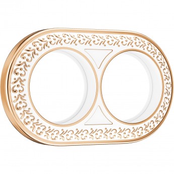 Рамка на 2 поста WERKEL ANTIC RUNDA WL70-frame-02 белое золото Рамка на 2 поста WERKEL ANTIC RUNDA WL70-frame-02 белое золото