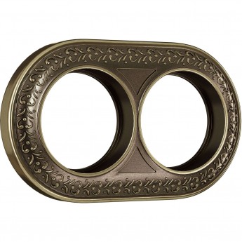 Рамка на 2 поста WERKEL ANTIK RUNDA WL70-frame-02 бронза Рамка на 2 поста WERKEL ANTIK RUNDA WL70-frame-02 бронза