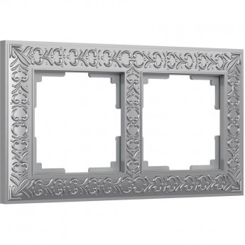Рамка на 2 поста WERKEL ANTIK W0021522 (матовый хром)