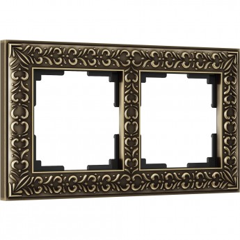 Рамка на 2 поста WERKEL ANTIK WL07-Frame-02 (бронза)