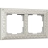 Рамка на 2 поста WERKEL ANTIK WL07-Frame-02 (жемчужный) a031783