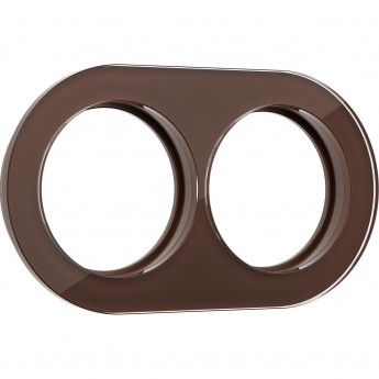 Рамка на 2 поста WERKEL FAVORIT RUNDA WL21-frame-02 (коричневый) Рамка на 2 поста WERKEL FAVORIT RUNDA WL21-frame-02 (коричневый)