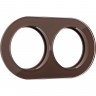 Рамка на 2 поста WERKEL FAVORIT RUNDA WL21-frame-02 (коричневый) a044899