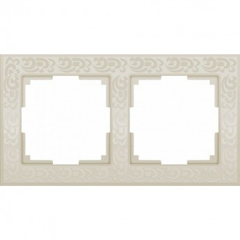 Рамка на 2 поста WERKEL FLOCK WL05-Frame-02-ivory (слоновая кость)