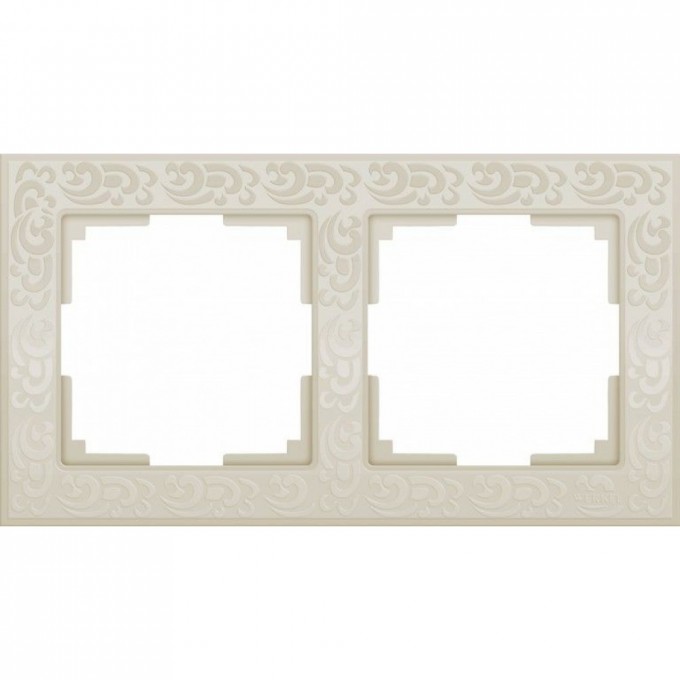 Рамка на 2 поста WERKEL FLOCK WL05-Frame-02-ivory (слоновая кость) a028983