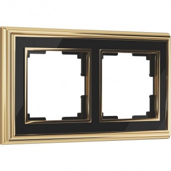 Рамка на 2 поста WERKEL PALACIO W0021330 (золото/черный) Рамка на 2 поста WERKEL PALACIO W0021330 (золото/черный)