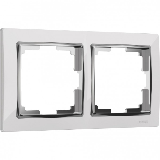 Рамка на 2 поста WERKEL SNABB WL03-Frame-02-white (белый/хром) a028881