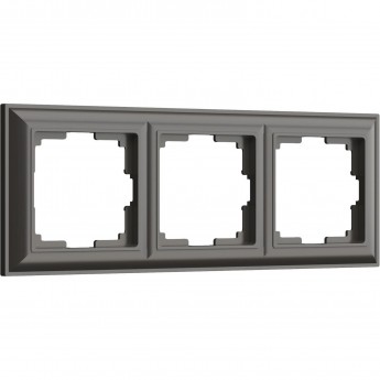 Рамка на 3 поста WERKEL FIORE WL14-Frame-03 (серо-коричневый) Рамка на 3 поста WERKEL FIORE WL14-Frame-03 (серо-коричневый)