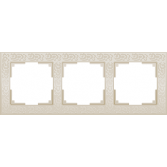 Рамка на 3 поста WERKEL FLOCK W0032303 (слоновая кость) Рамка на 3 поста WERKEL FLOCK W0032303 (слоновая кость)