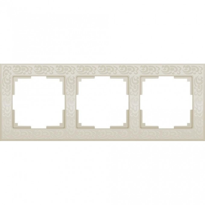 Рамка на 3 поста WERKEL FLOCK WL05-Frame-03-ivory (слоновая кость) a028984