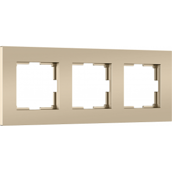 Рамка на 3 поста WERKEL SLAB W0032911 шампань софт