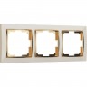 Рамка на 3 поста WERKEL SNABB WL03-Frame-03-ivory-GD (слоновая кость/золото) a035249