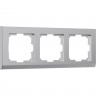 Рамка на 3 поста WERKEL STARK WL04-Frame-03 (серебряный) a031804