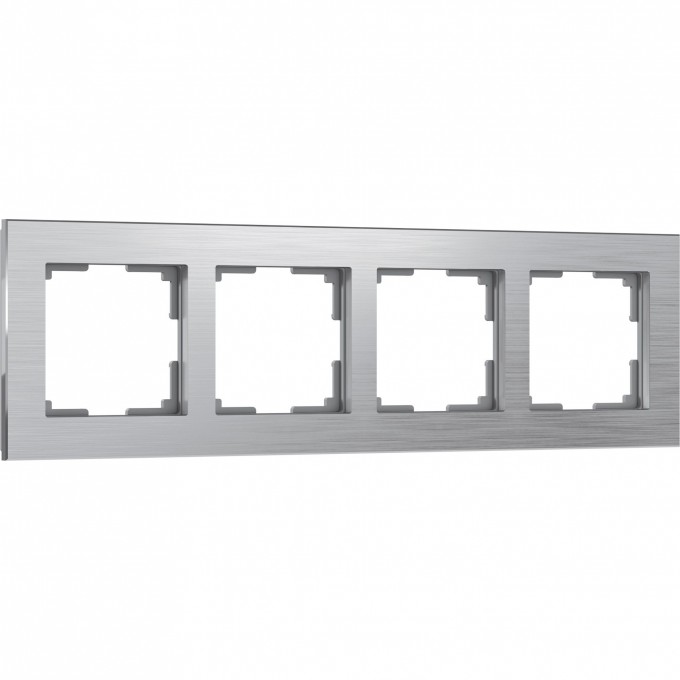 Рамка на 4 поста WERKEL ALUMINIUM WL11-Frame-04 (алюминий) a033742