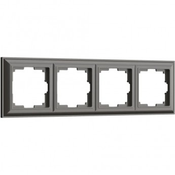 Рамка на 4 поста WERKEL FIORE WL14-Frame-04 (серо-коричневый) Рамка на 4 поста WERKEL FIORE WL14-Frame-04 (серо-коричневый)
