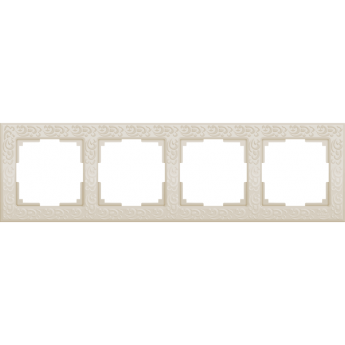 Рамка на 4 поста WERKEL FLOCK W0042303 (слоновая кость) Рамка на 4 поста WERKEL FLOCK W0042303 (слоновая кость)