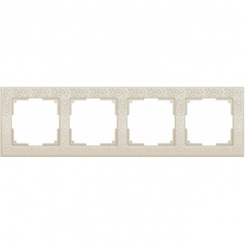 Рамка на 4 поста WERKEL FLOCK WL05-Frame-04-ivory (слоновая кость)